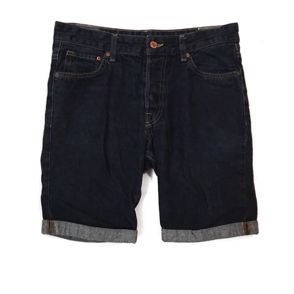 H&M Slim Fit Shorts Dark Blue 30
